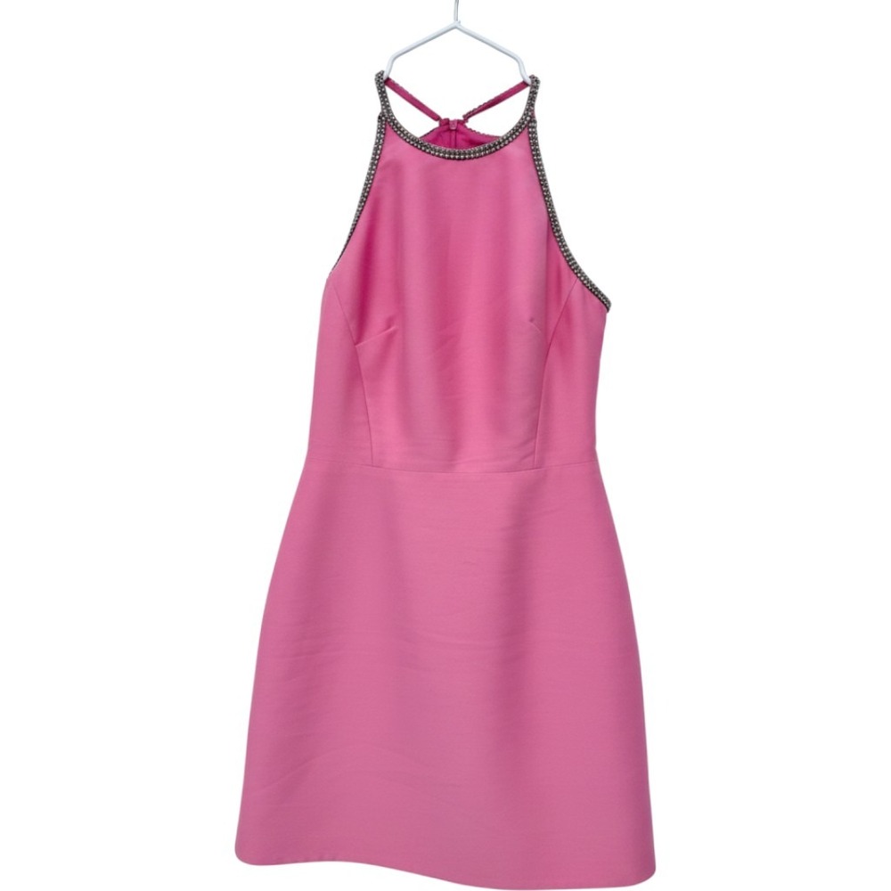 Kate Spade New York Rhinestone Halter Dress Pink Mini Cocktail Party Womens 4